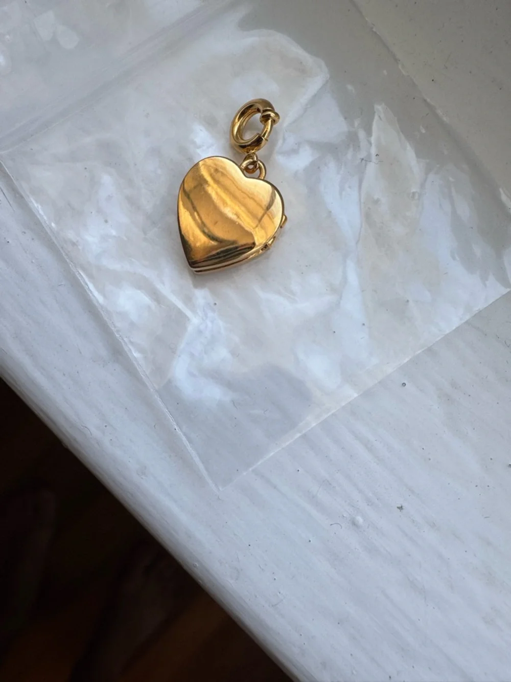 Like New Little Words Project Gold Heart Locket Charm - Picture 4 of 4